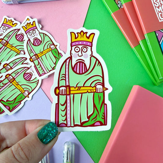 Medieval King Lewis Chessmen Vinyl Sticker