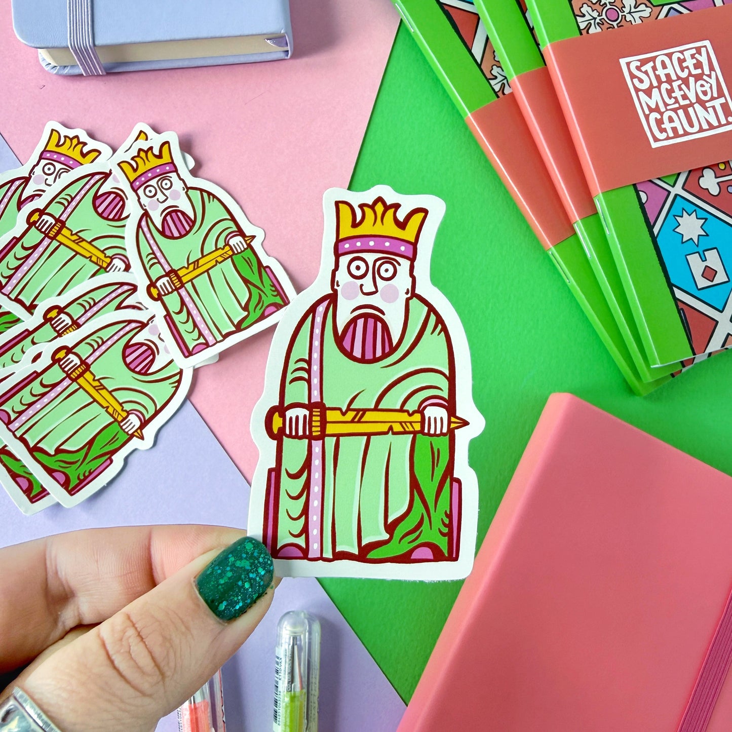 Medieval King Lewis Chessmen Vinyl Sticker