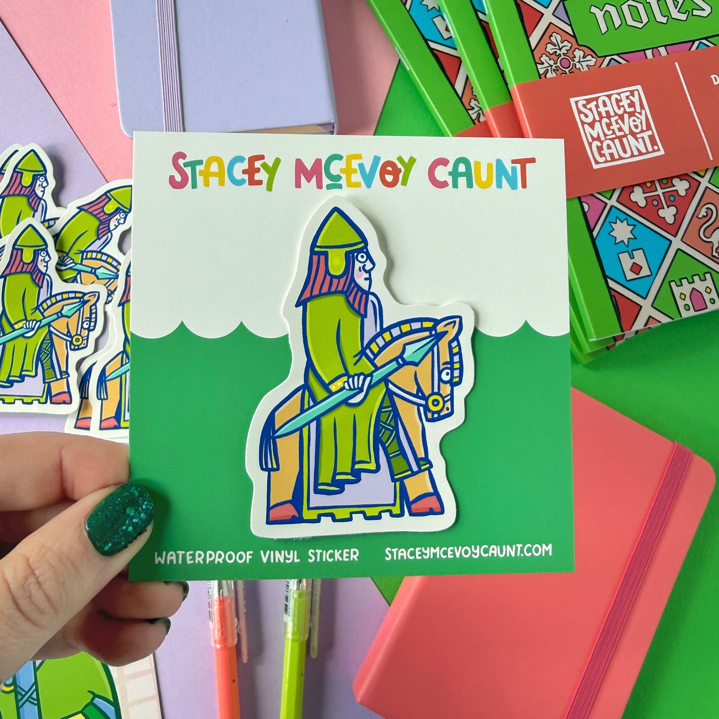 Knight Lewis Chessmen Vinyl Sticker