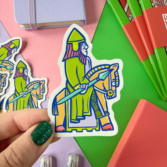 Knight Lewis Chessmen Vinyl Sticker