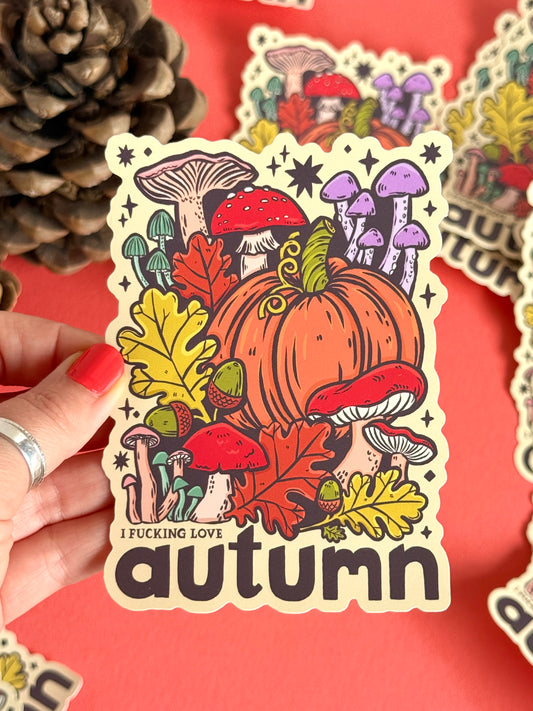 I Fucking Love Autumn Giant Sticker