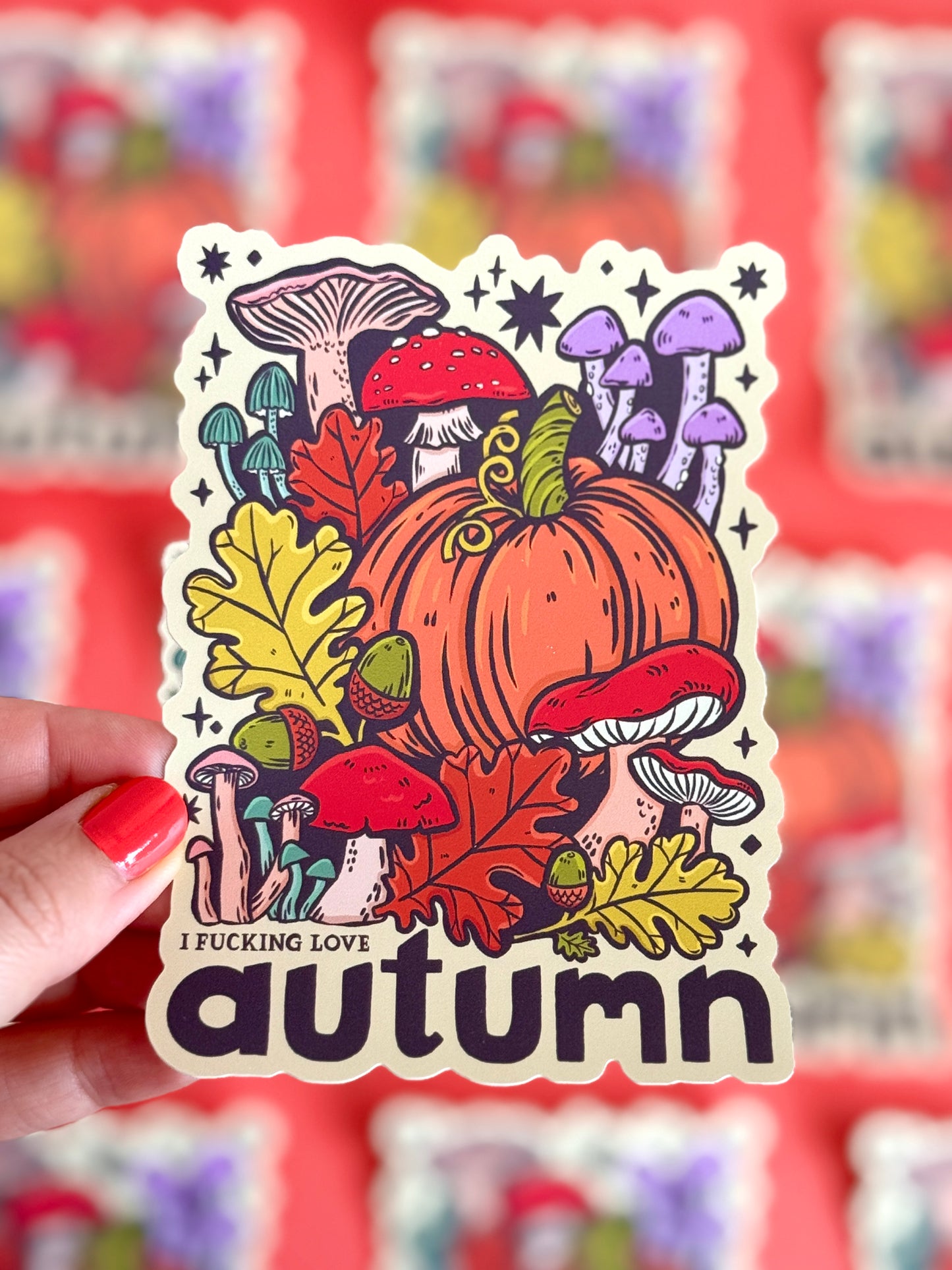 I Fucking Love Autumn Giant Sticker