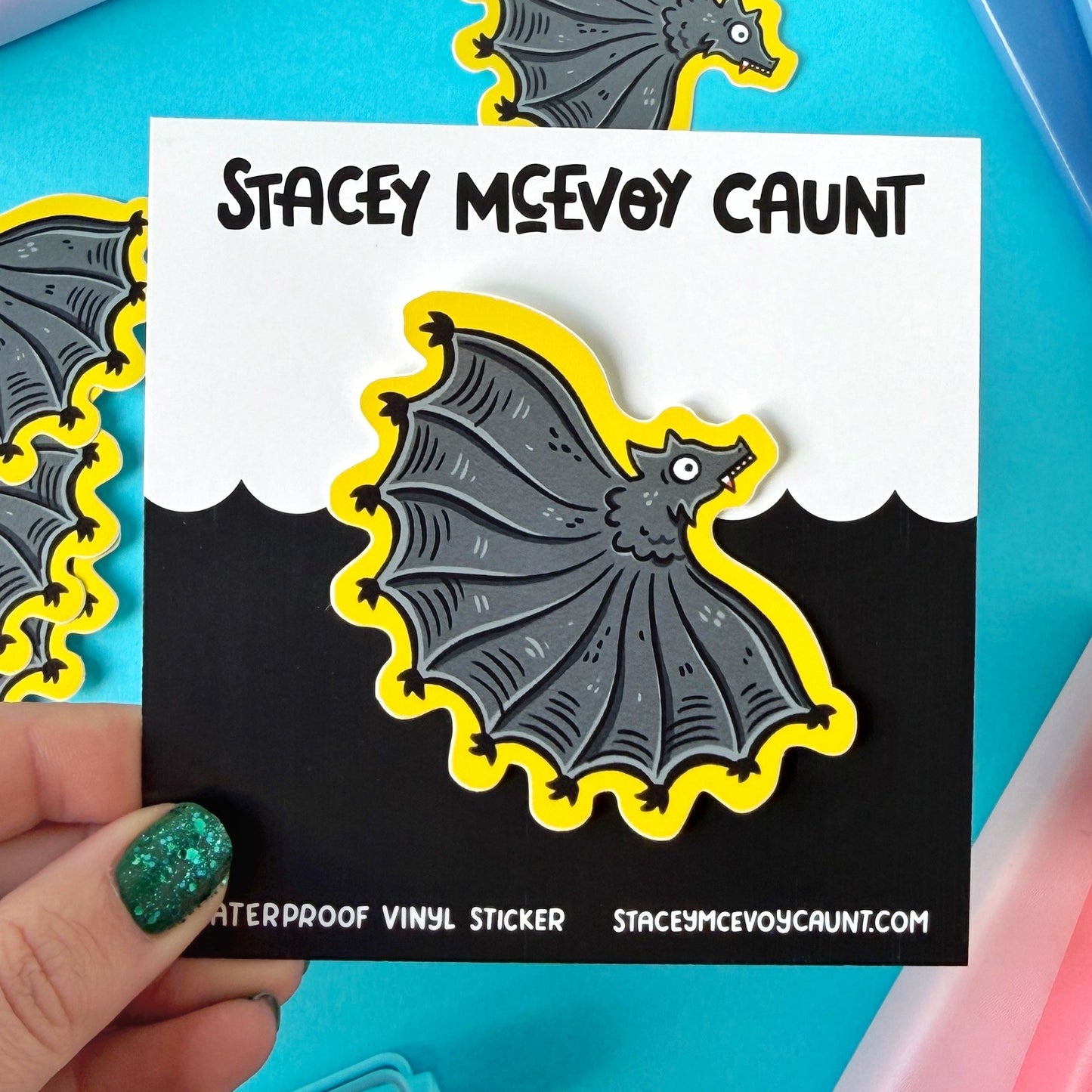 Medieval Bat Vinyl Sticker