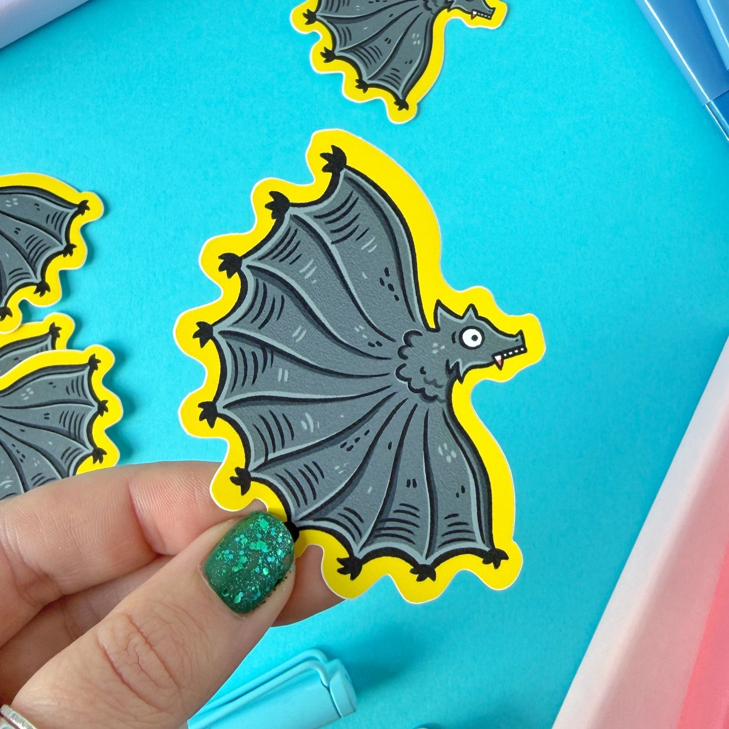 Medieval Bat Vinyl Sticker