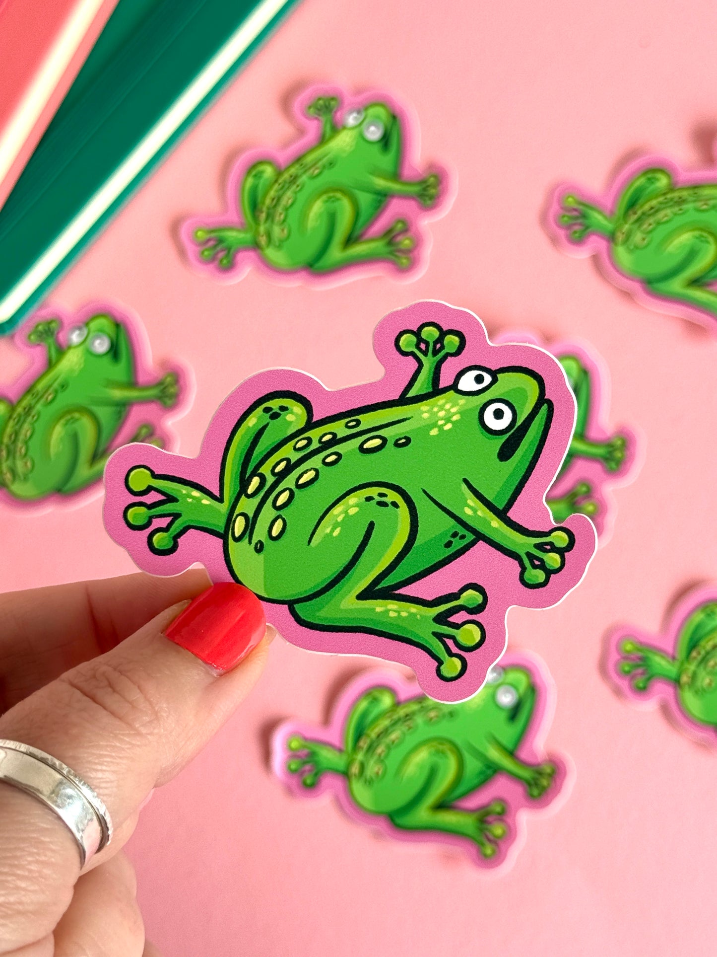 Overwhelmed Medieval Frog Sticker