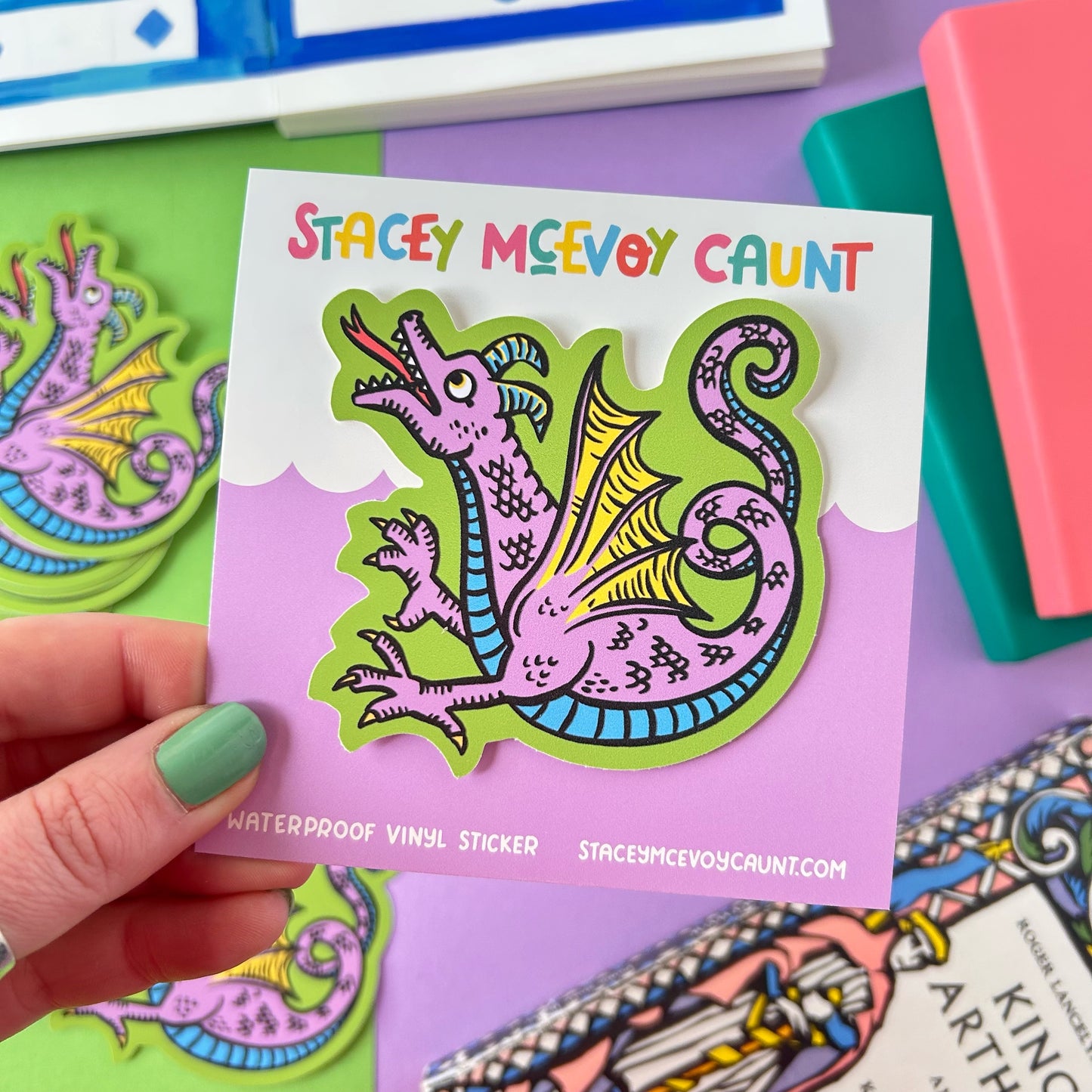 Dragon Medieval Marginalia Sticker