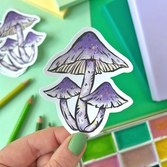 Lilac Mushroom Sticker