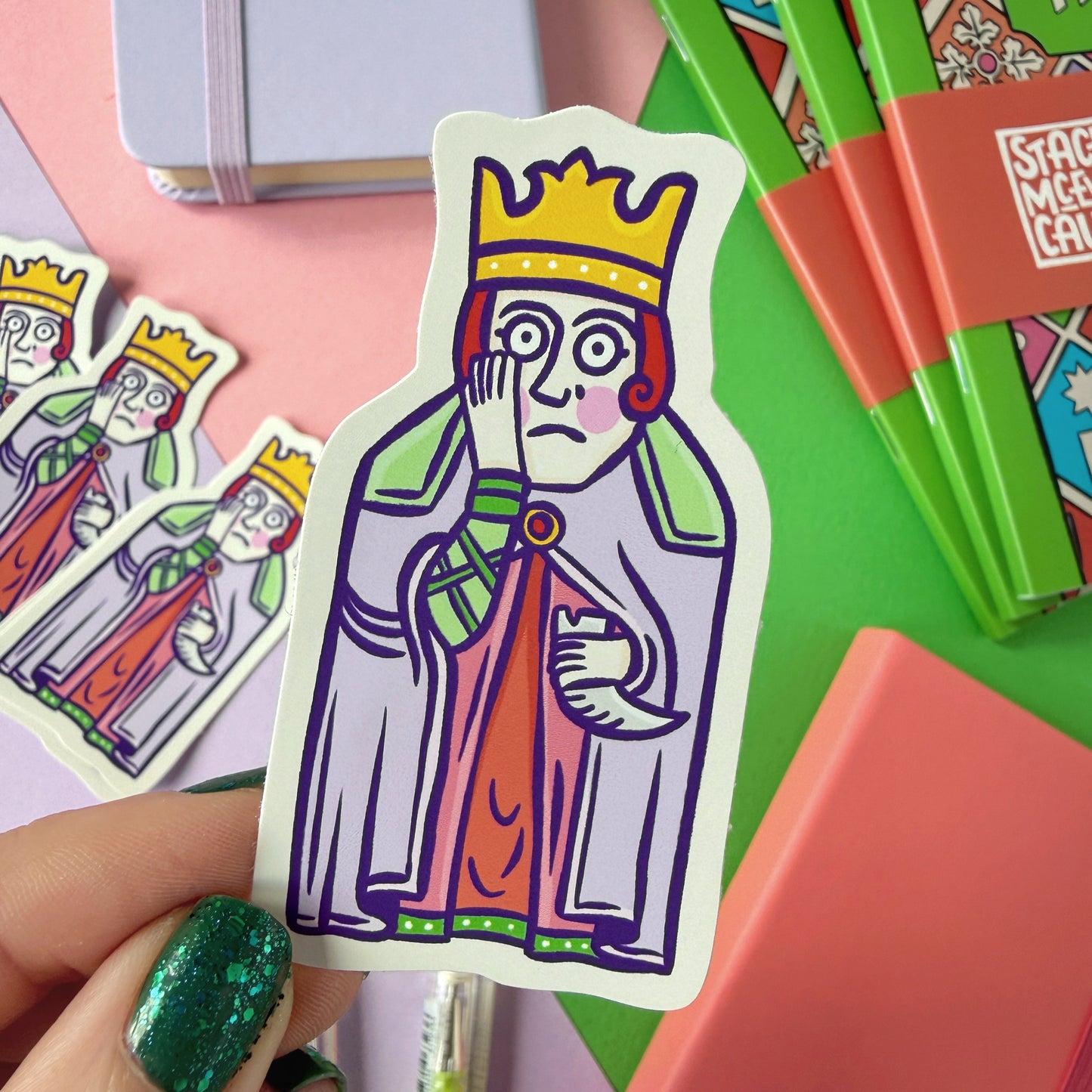Medieval Queen Lewis Chessmen Vinyl Sticker
