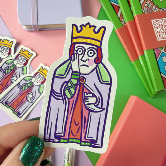 Medieval Queen Lewis Chessmen Vinyl Sticker