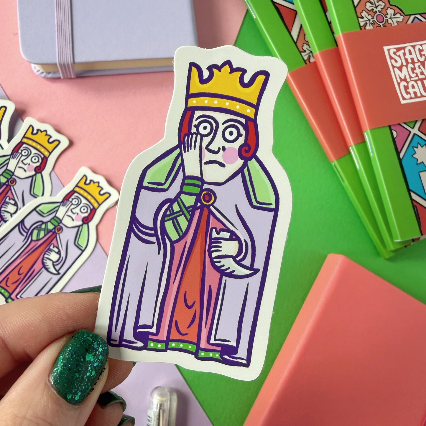 Medieval Queen Lewis Chessmen Vinyl Sticker