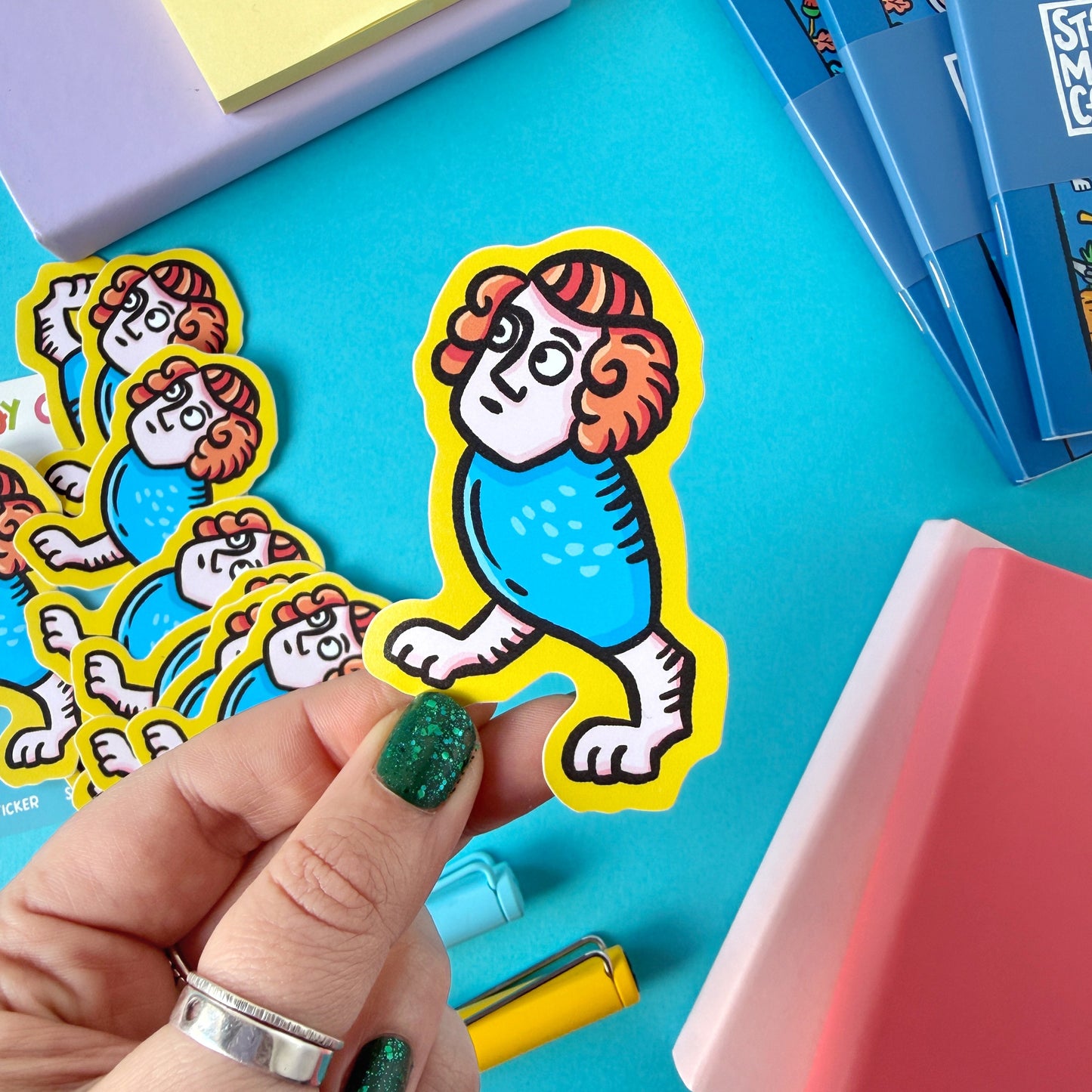 Thigh Guy Medieval Marginalia Vinyl Sticker