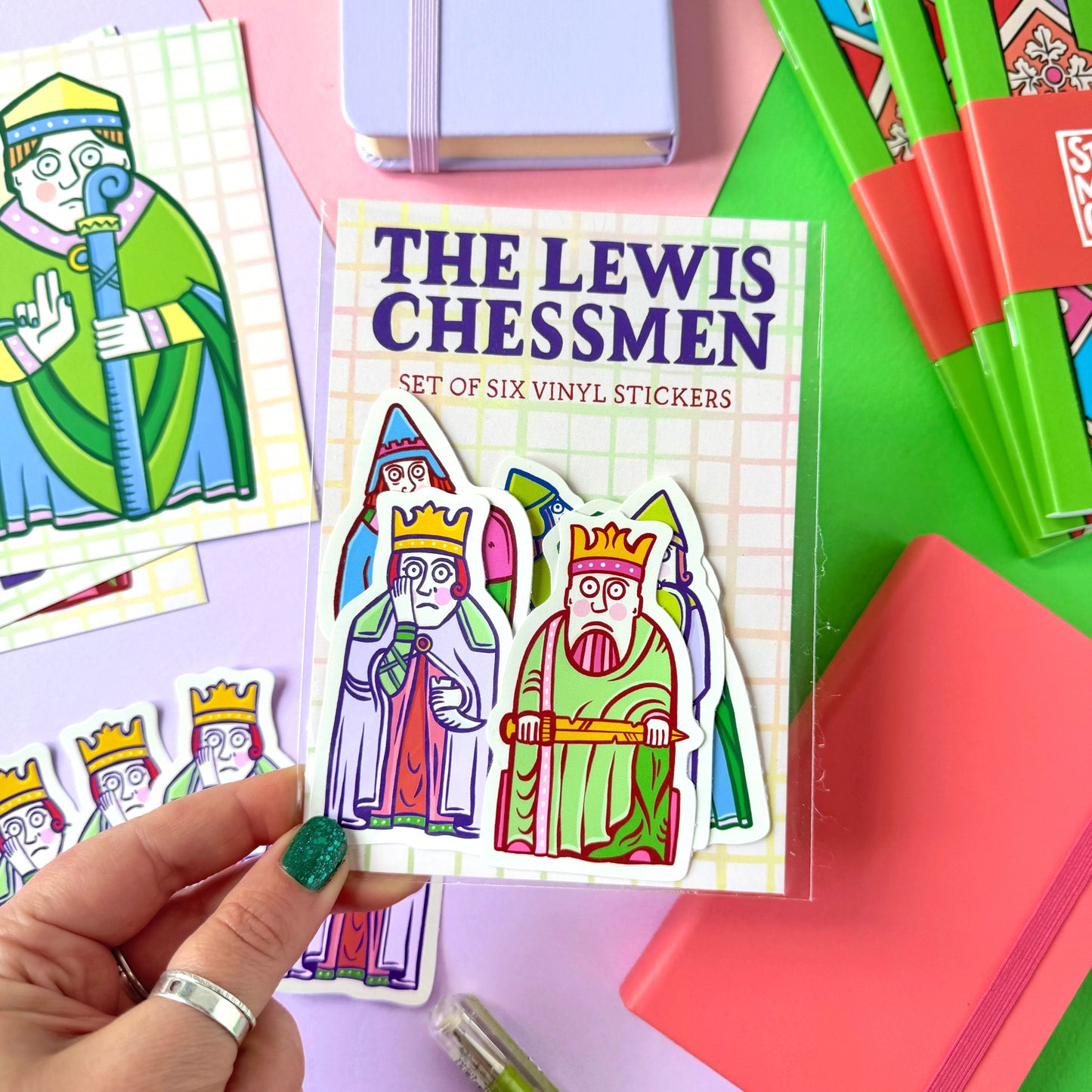 Lewis Chessmen Vinyl Sticker Set