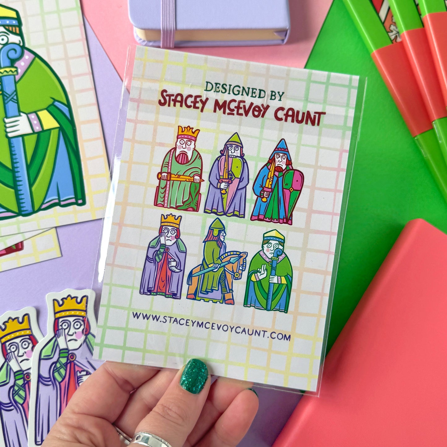 Lewis Chessmen Vinyl Sticker Set