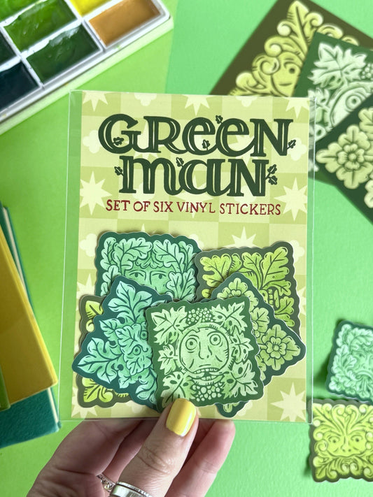 Green Man Sticker Set