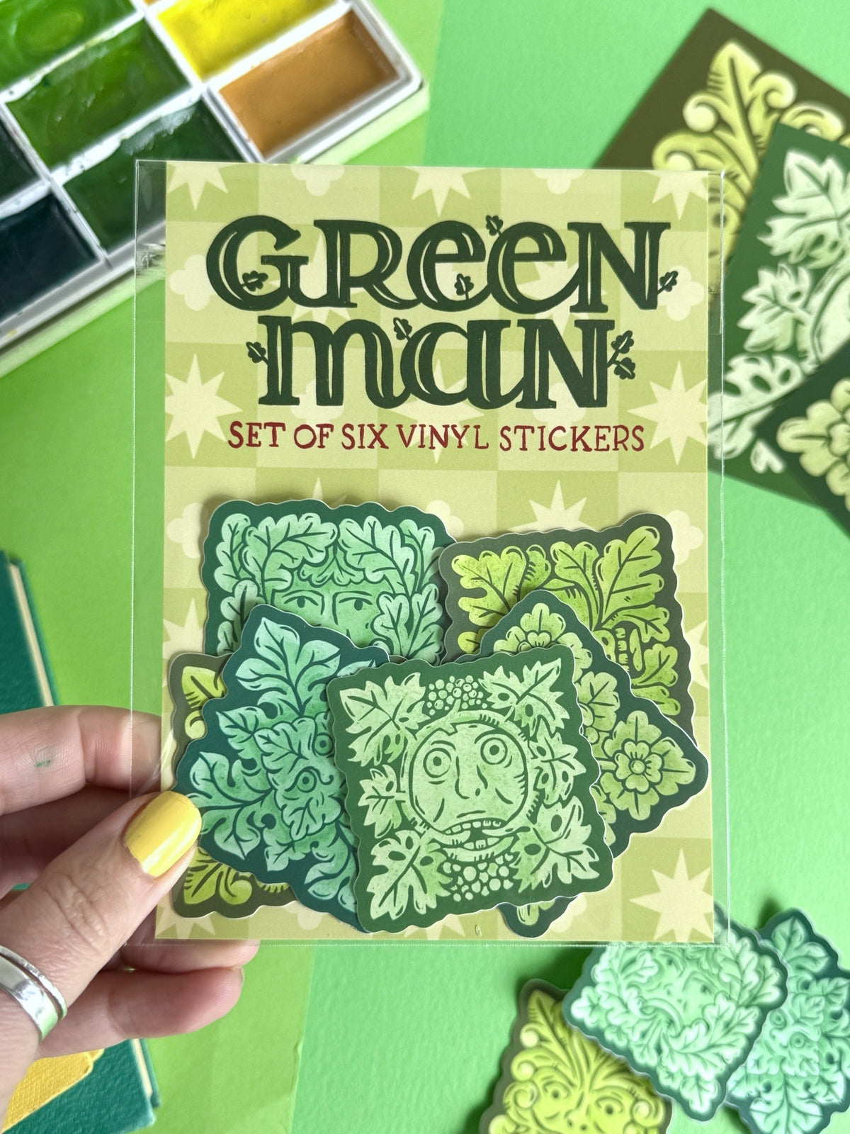 Green Man Sticker Set