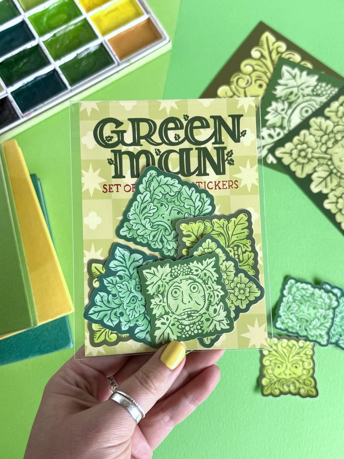 Green Man Sticker Set