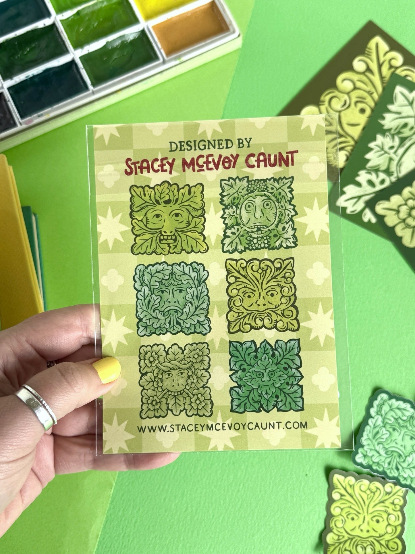 Green Man Sticker Set