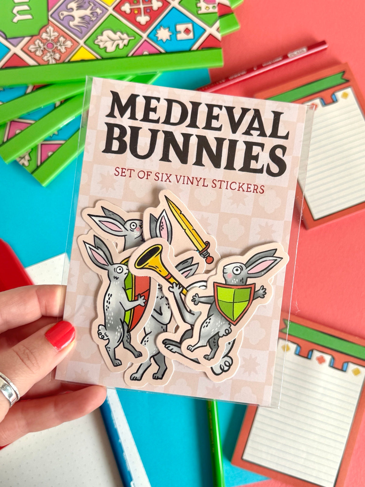 Medieval Bunnies Sticker Set