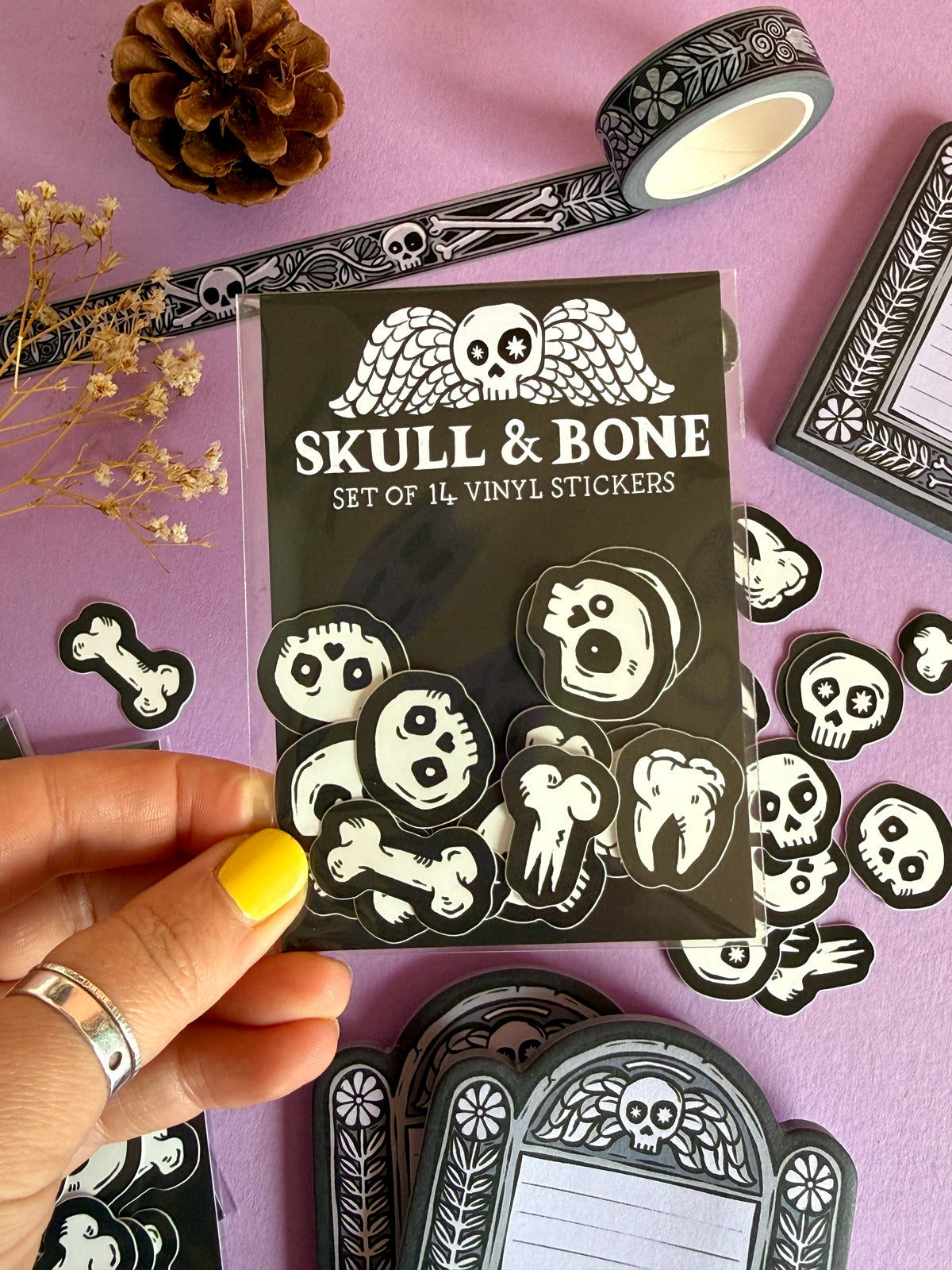 Skull and Bone Mini Stickers Set