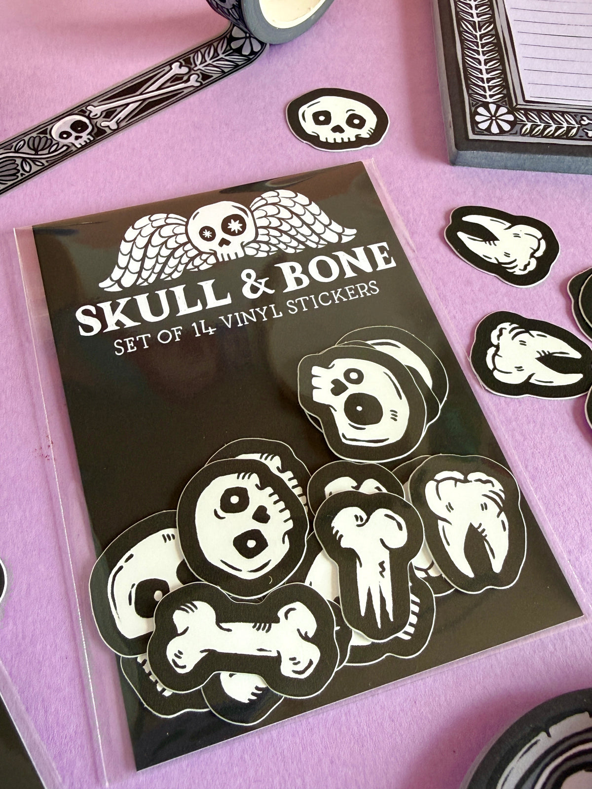 Skull and Bone Mini Stickers Set