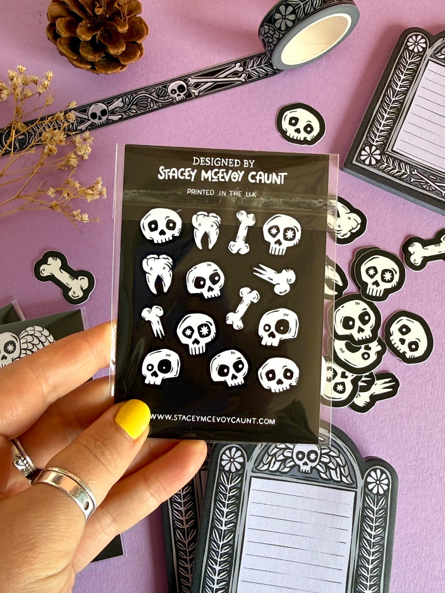 Skull and Bone Mini Stickers Set