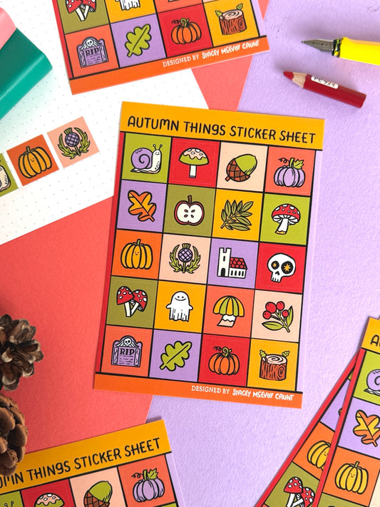 Autumn Things Sticker Sheet