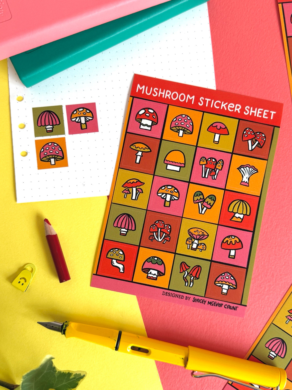 Autumn Mushrooms Sticker Sheet