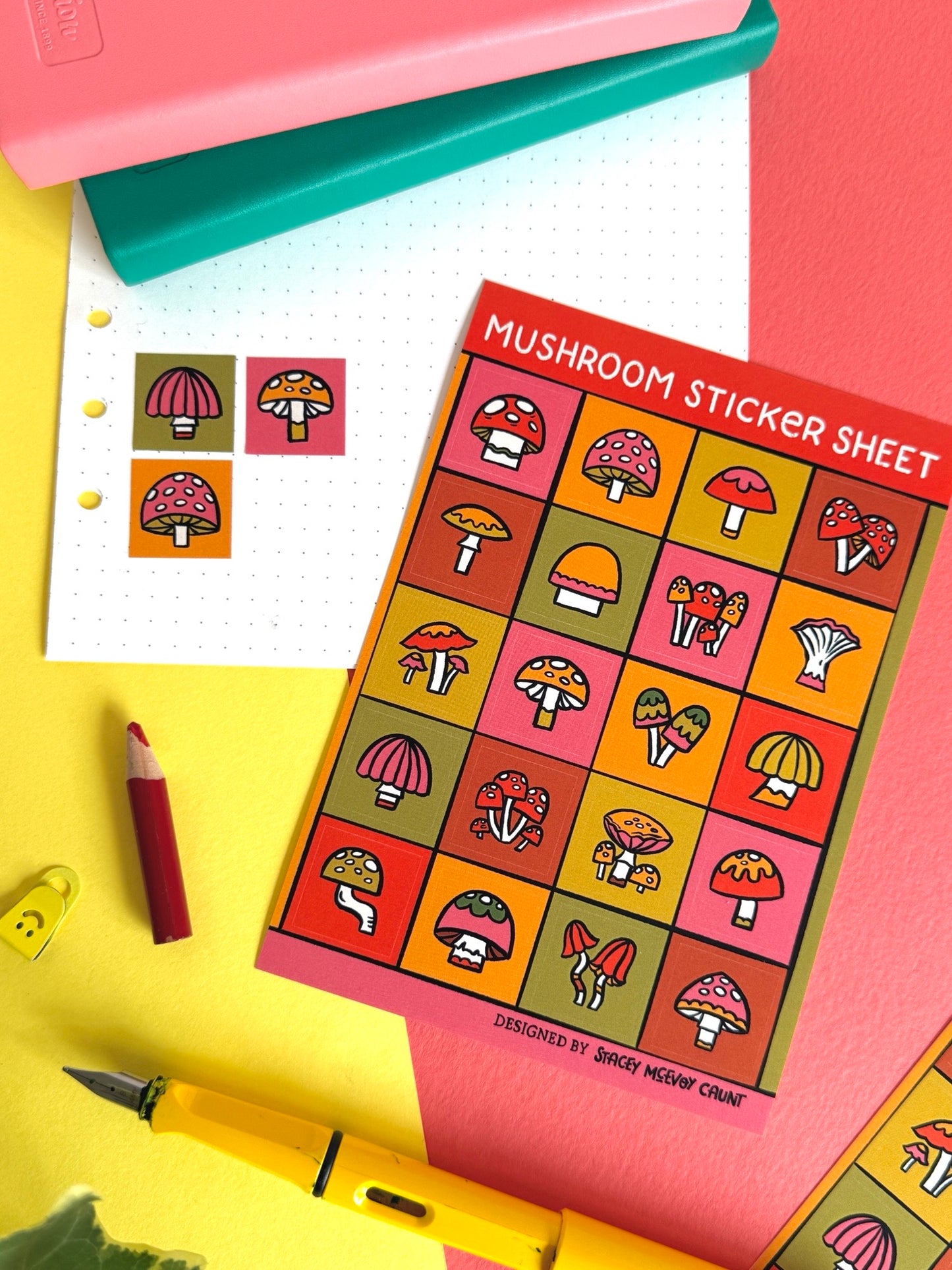 Autumn Mushrooms Sticker Sheet