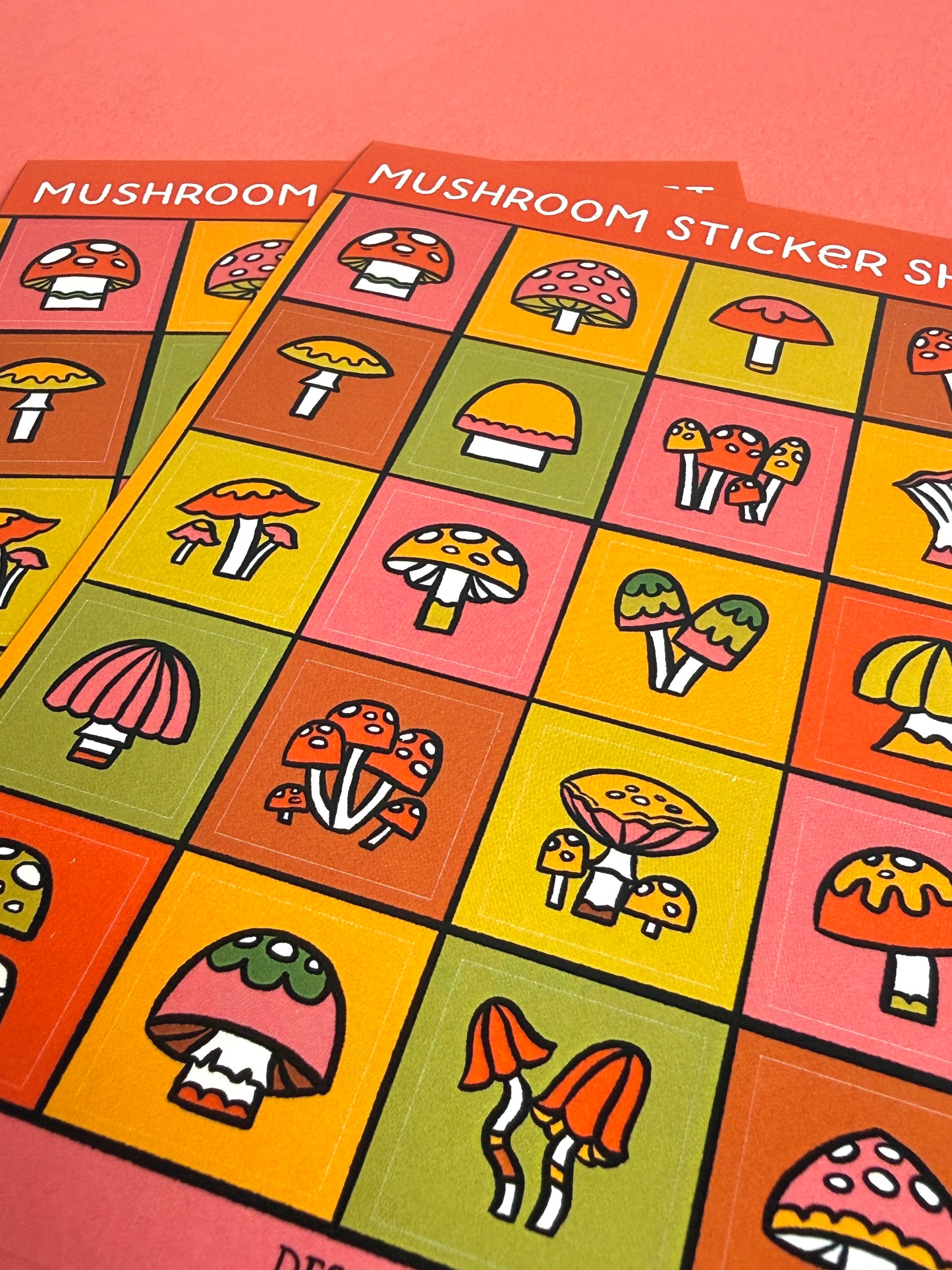 Autumn Mushrooms Sticker Sheet