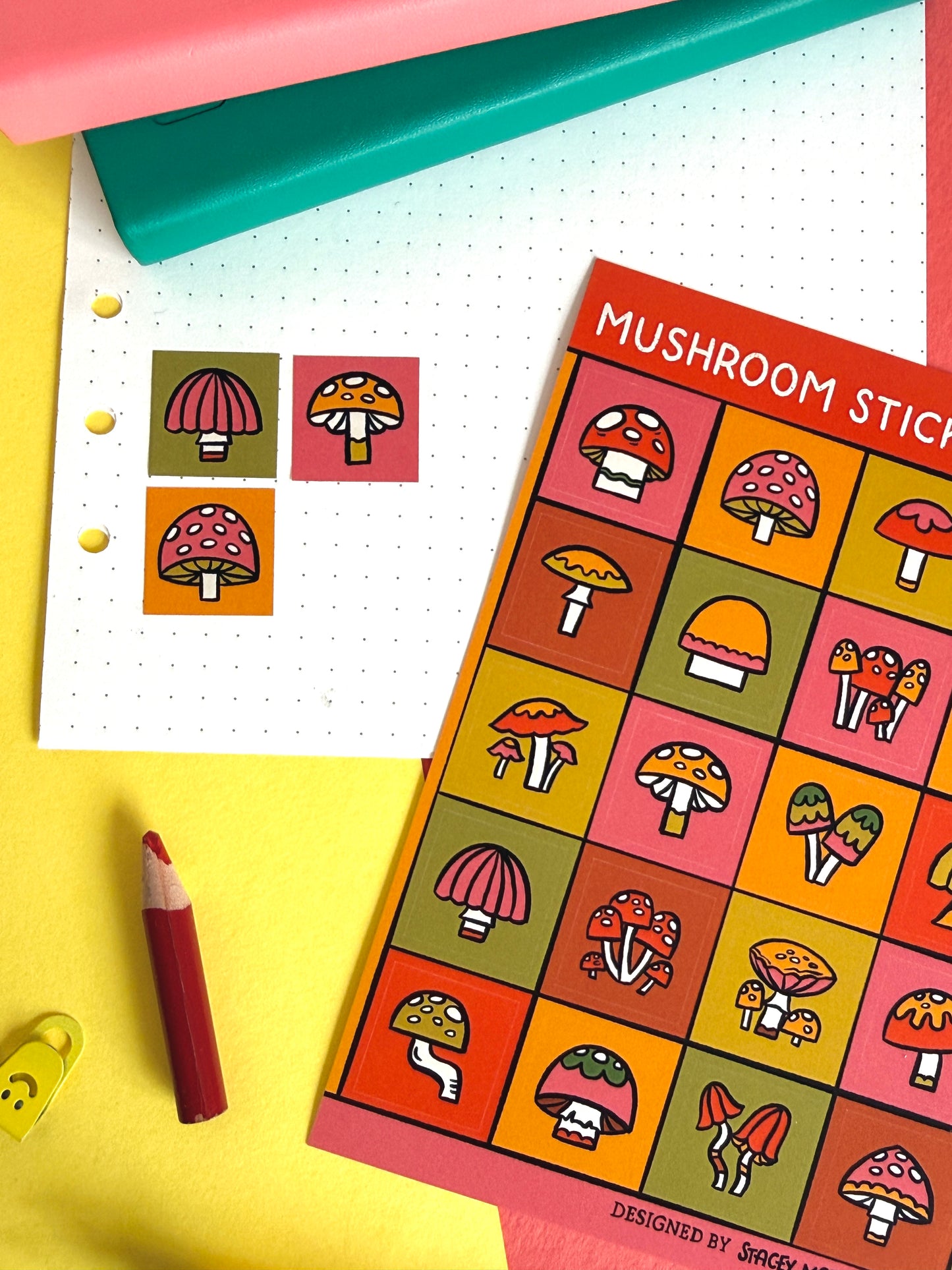 Autumn Mushrooms Sticker Sheet