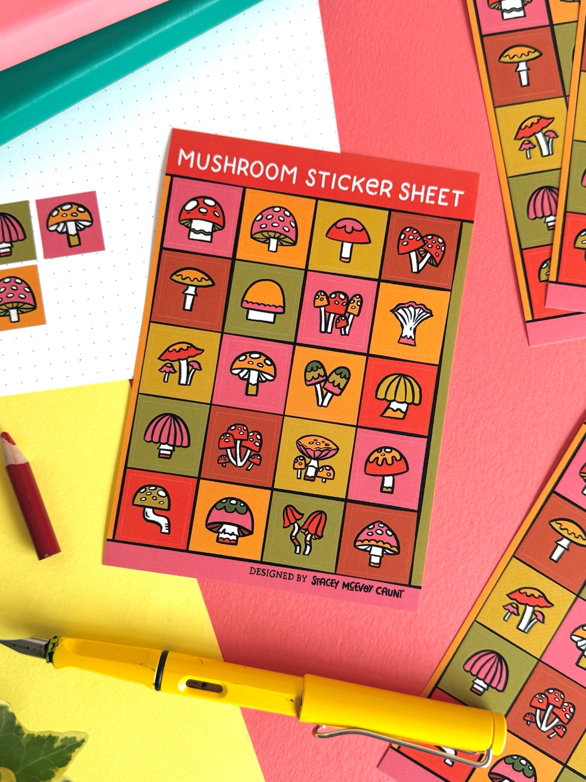 Autumn Mushrooms Sticker Sheet