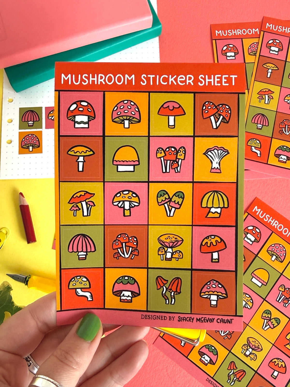 Autumn Mushrooms Sticker Sheet