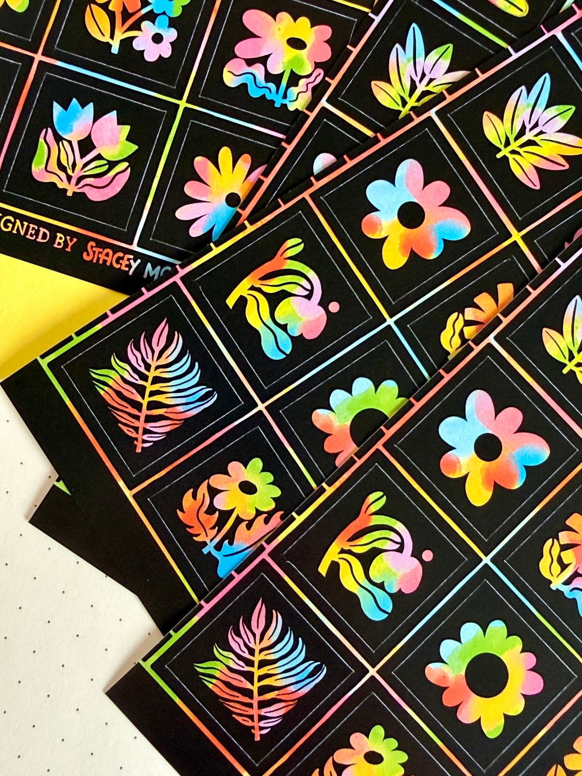 Rainbow Flowers Sticker Sheet
