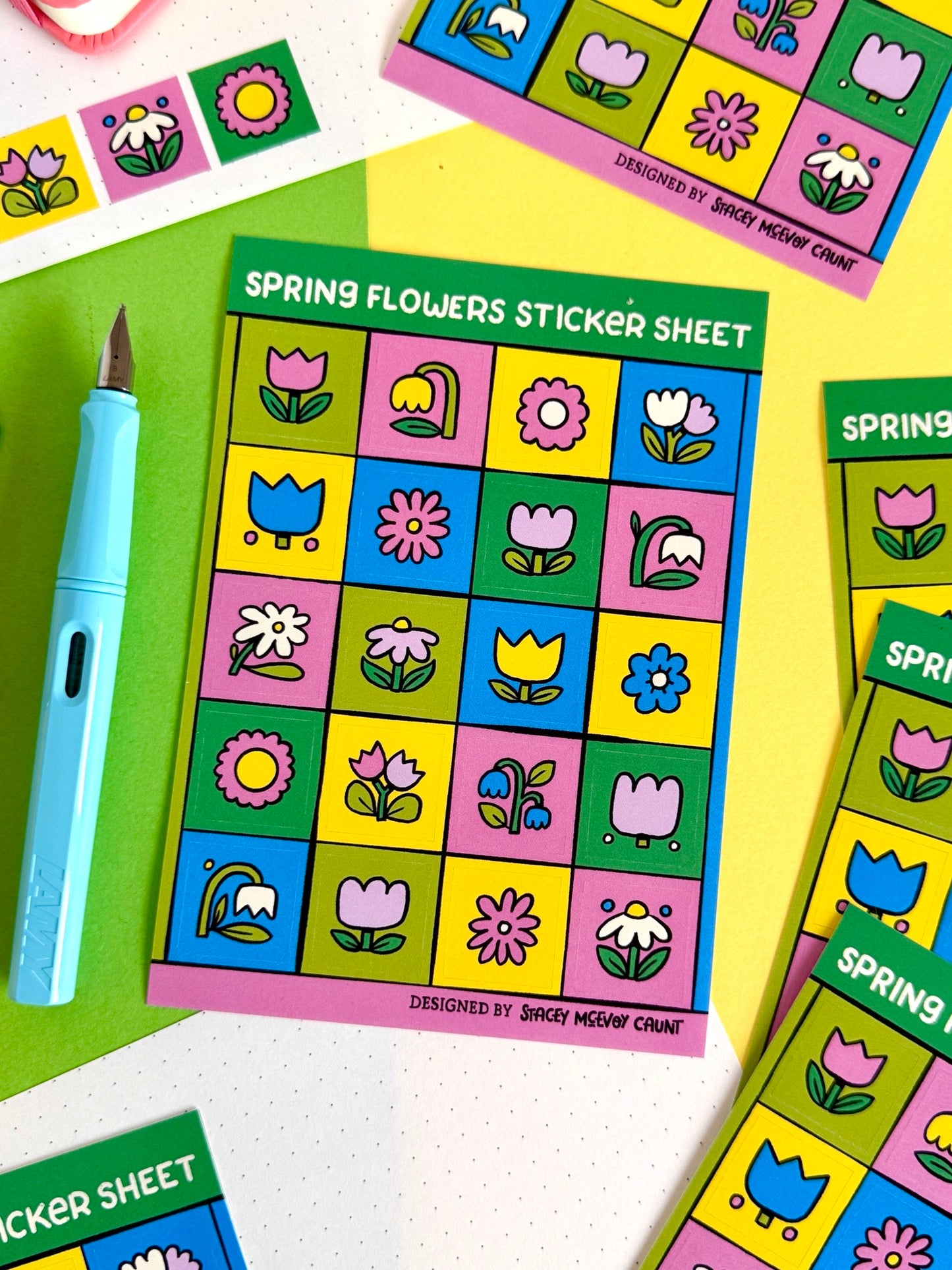 Spring Flowers Sticker Sheet