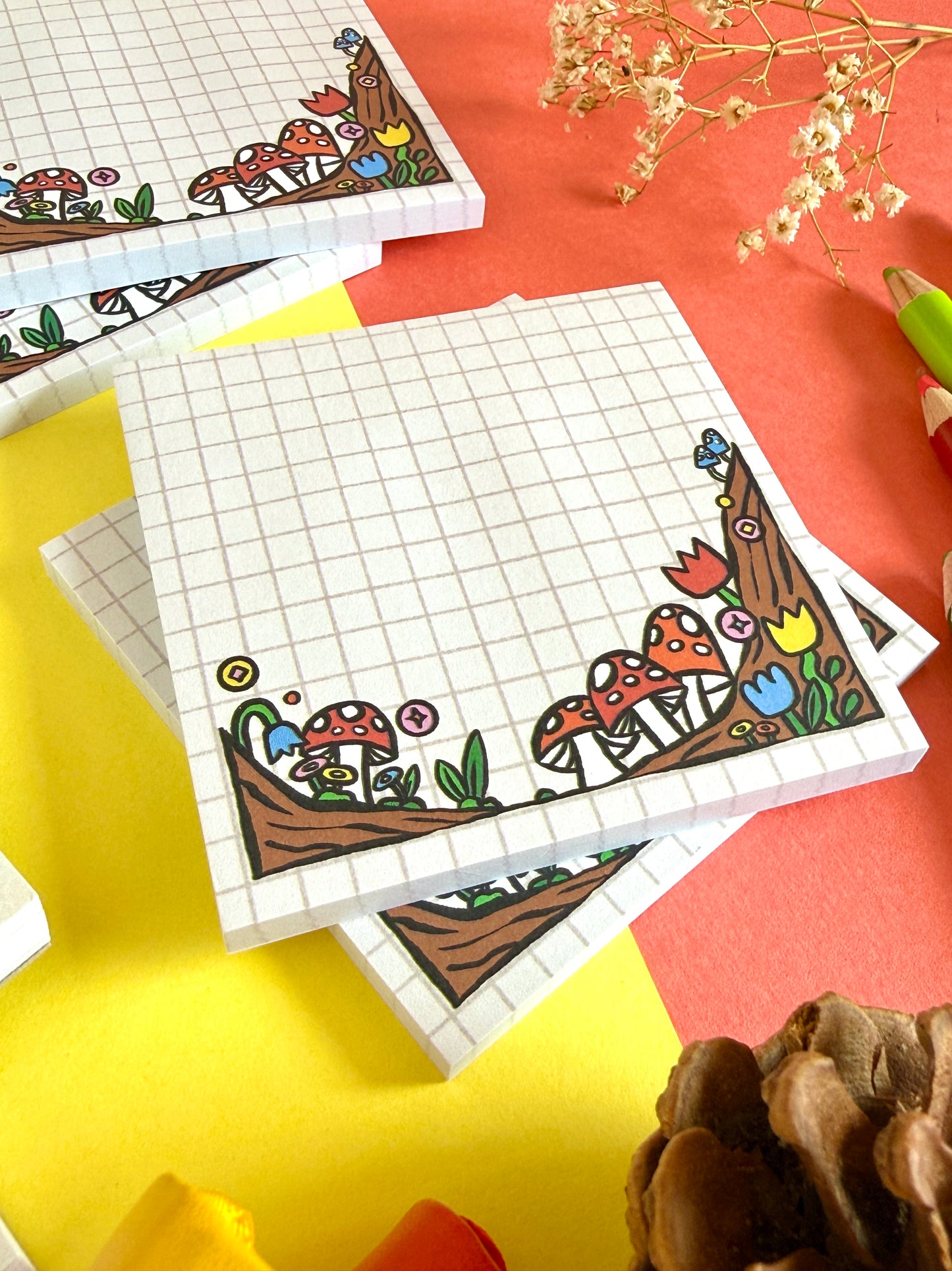 Mushroom Woodland Sticky Notes