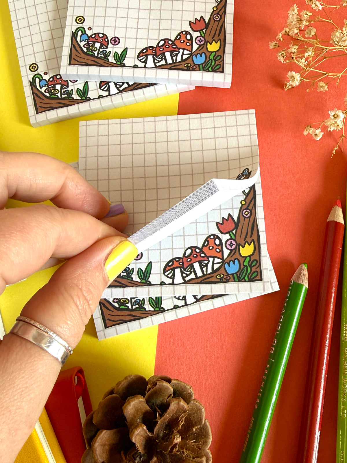 Mushroom Woodland Sticky Notes