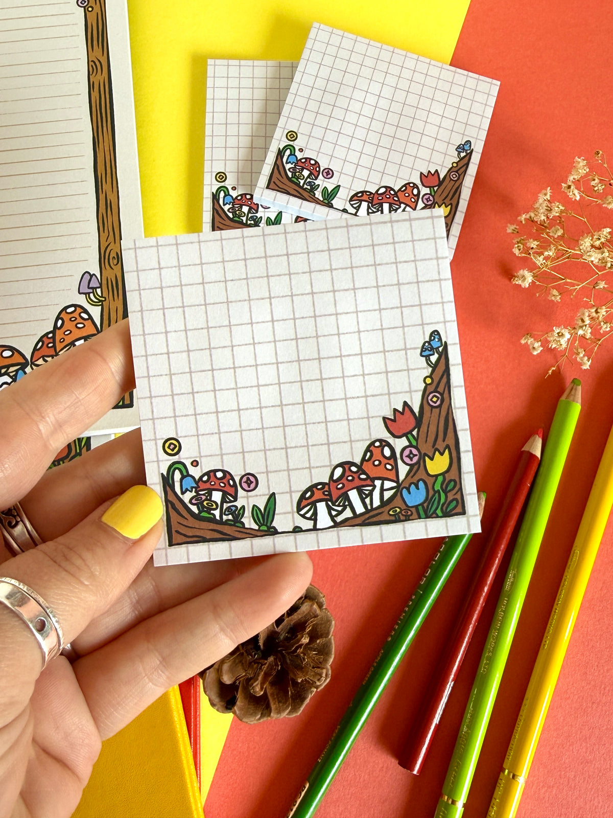 Mushroom Woodland Sticky Notes