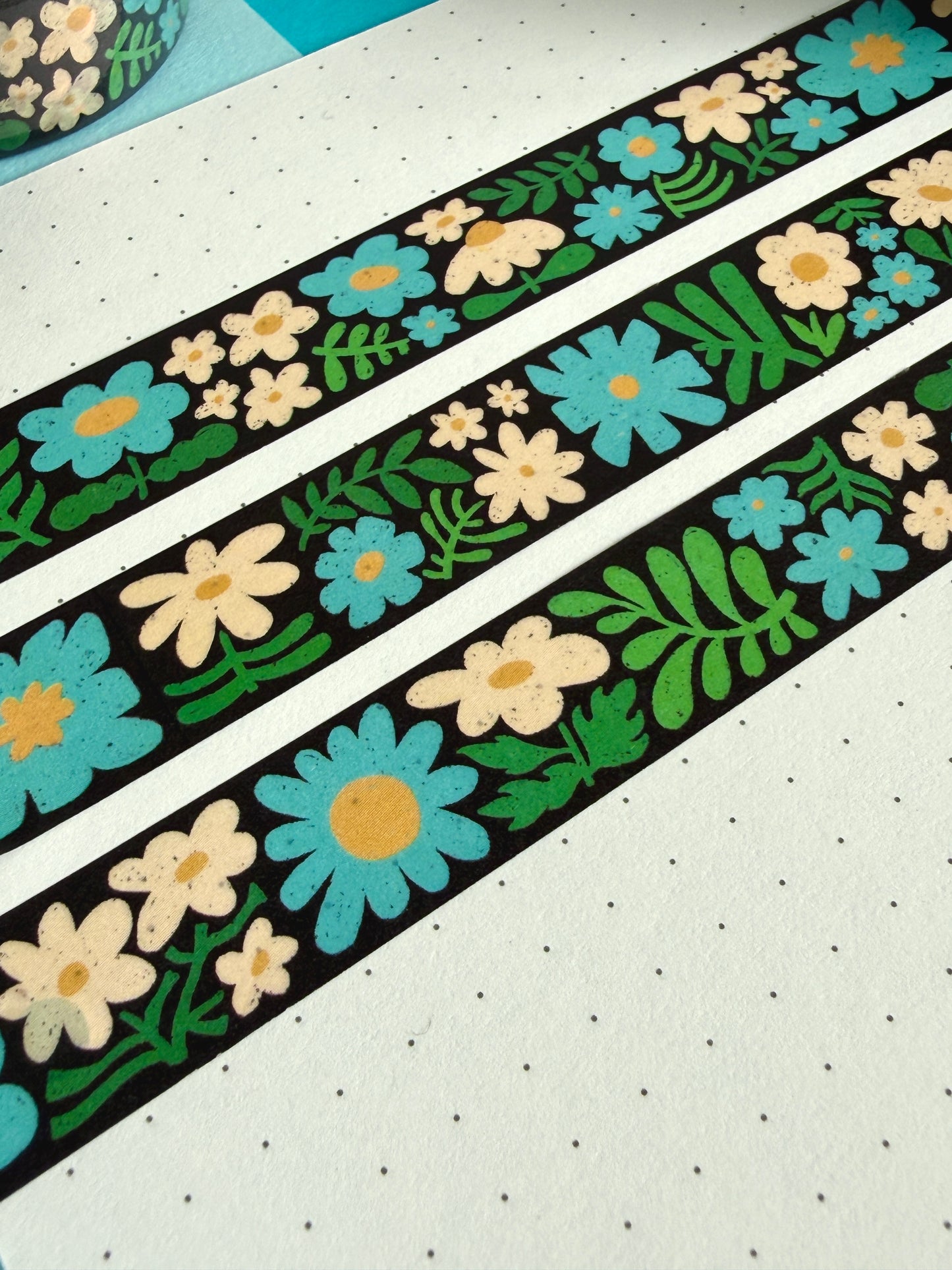 Blue Flower Washi Tape