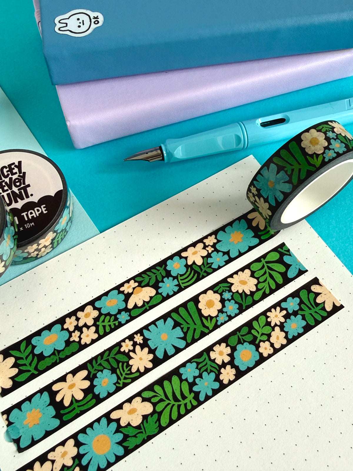Blue Flower Washi Tape