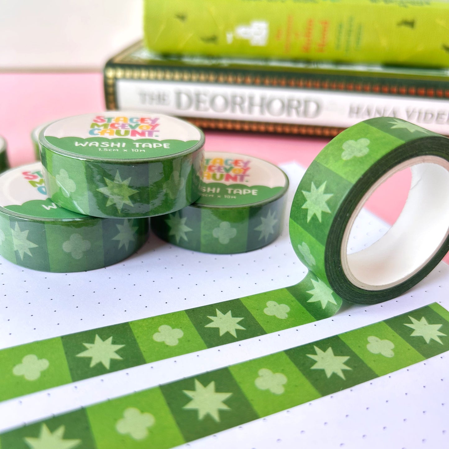 Green Medieval Pattern Washi Tape