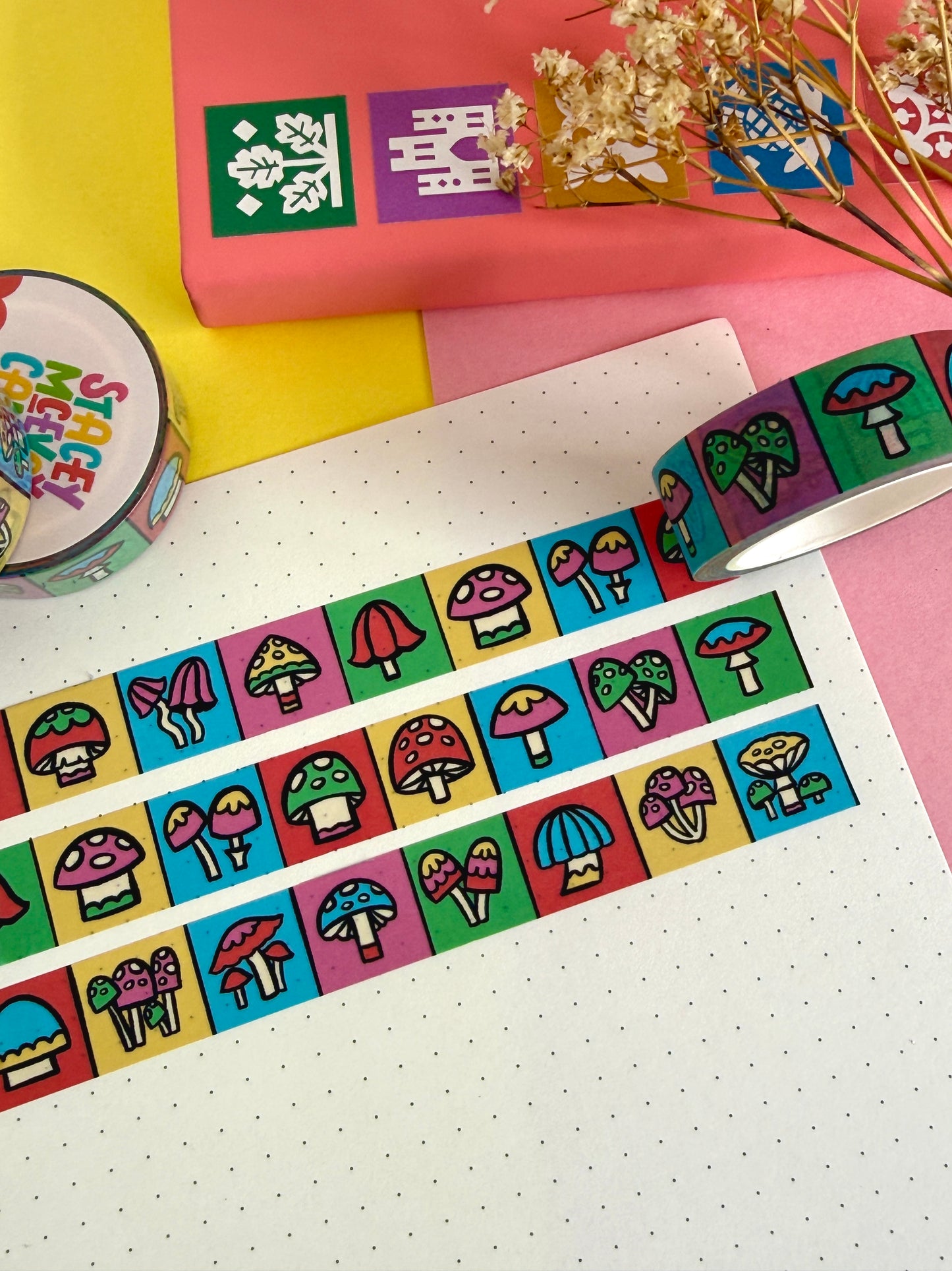 Rainbow Mushroom Washi Tape
