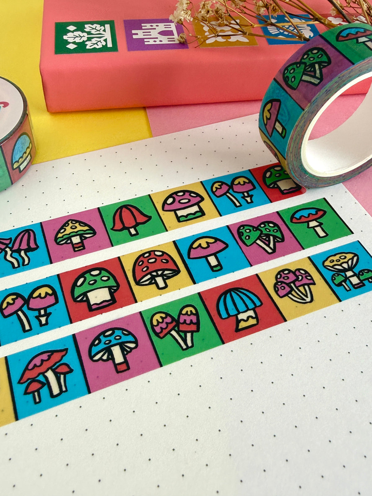 Rainbow Mushroom Washi Tape