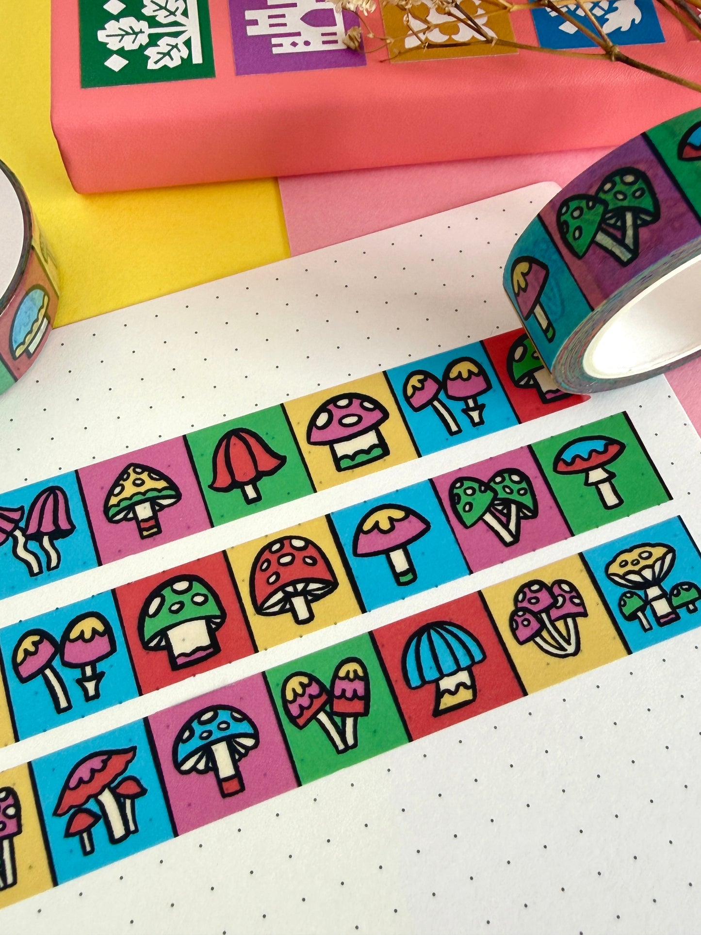 Rainbow Mushroom Washi Tape