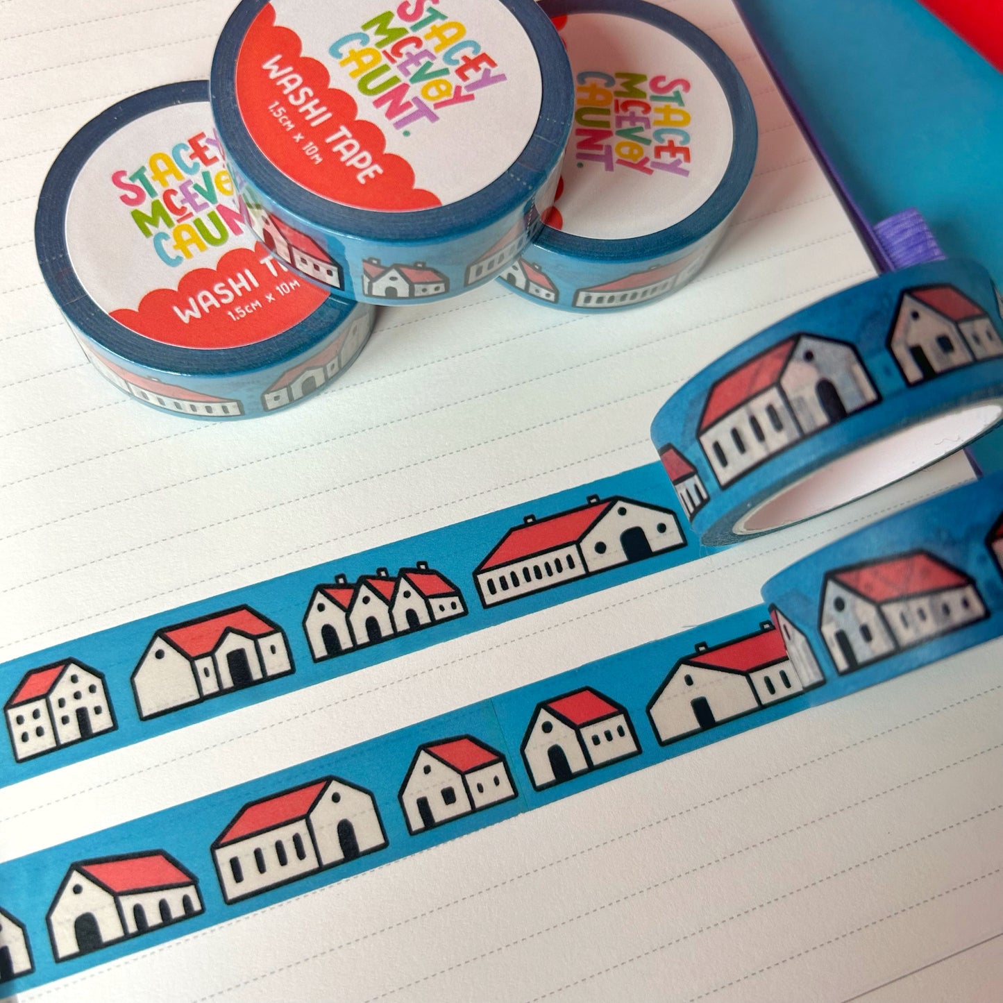 Red Houses Washi Tape