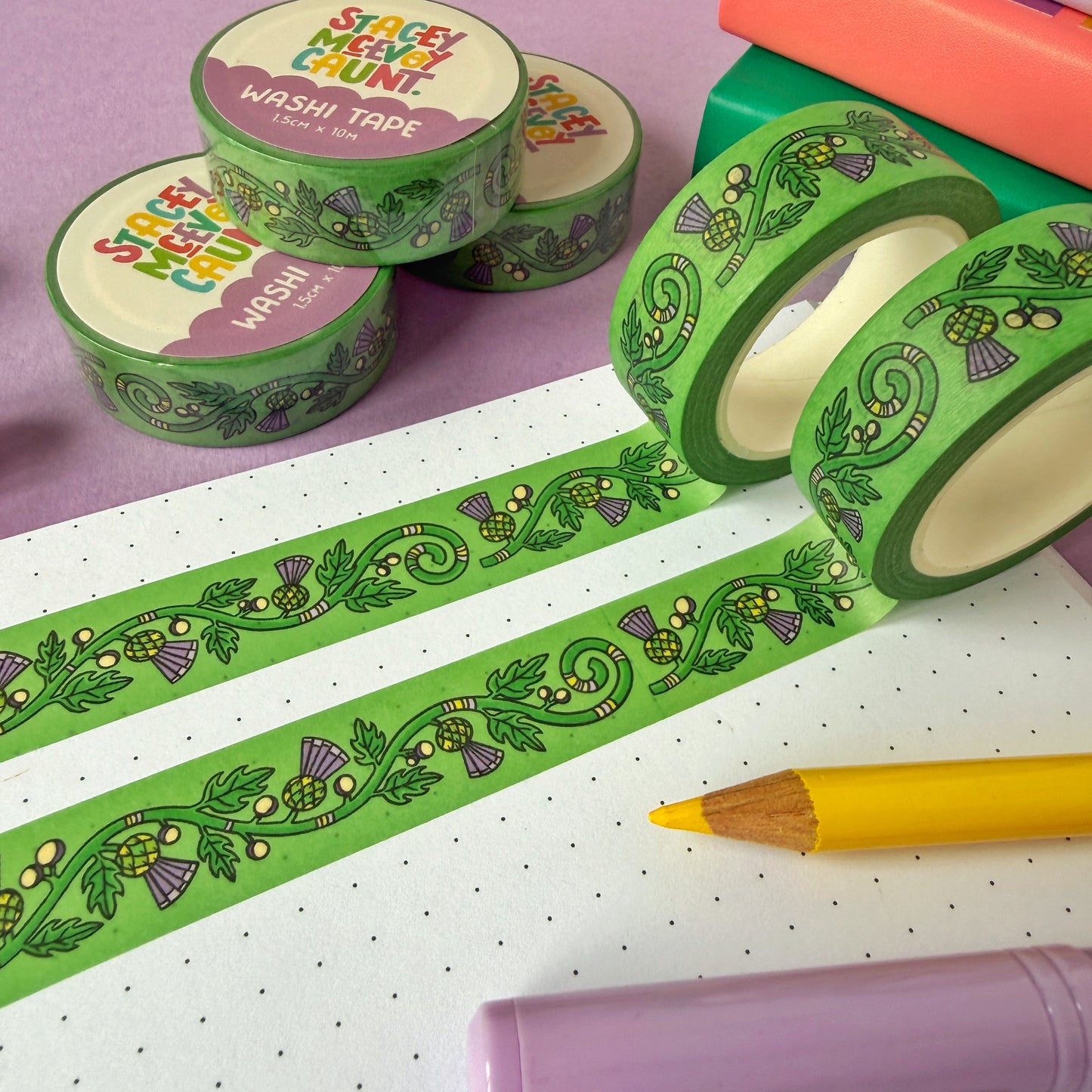 Thistle Pattern Washi Tape