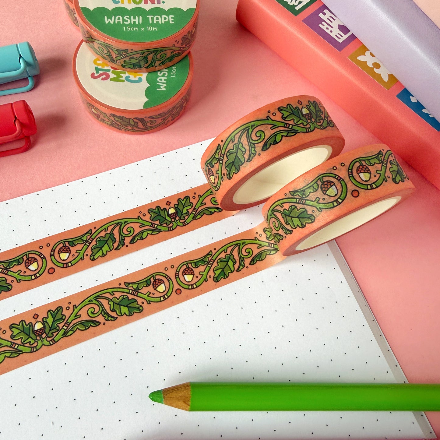 Oak Leaf and Acorn Washi Tape