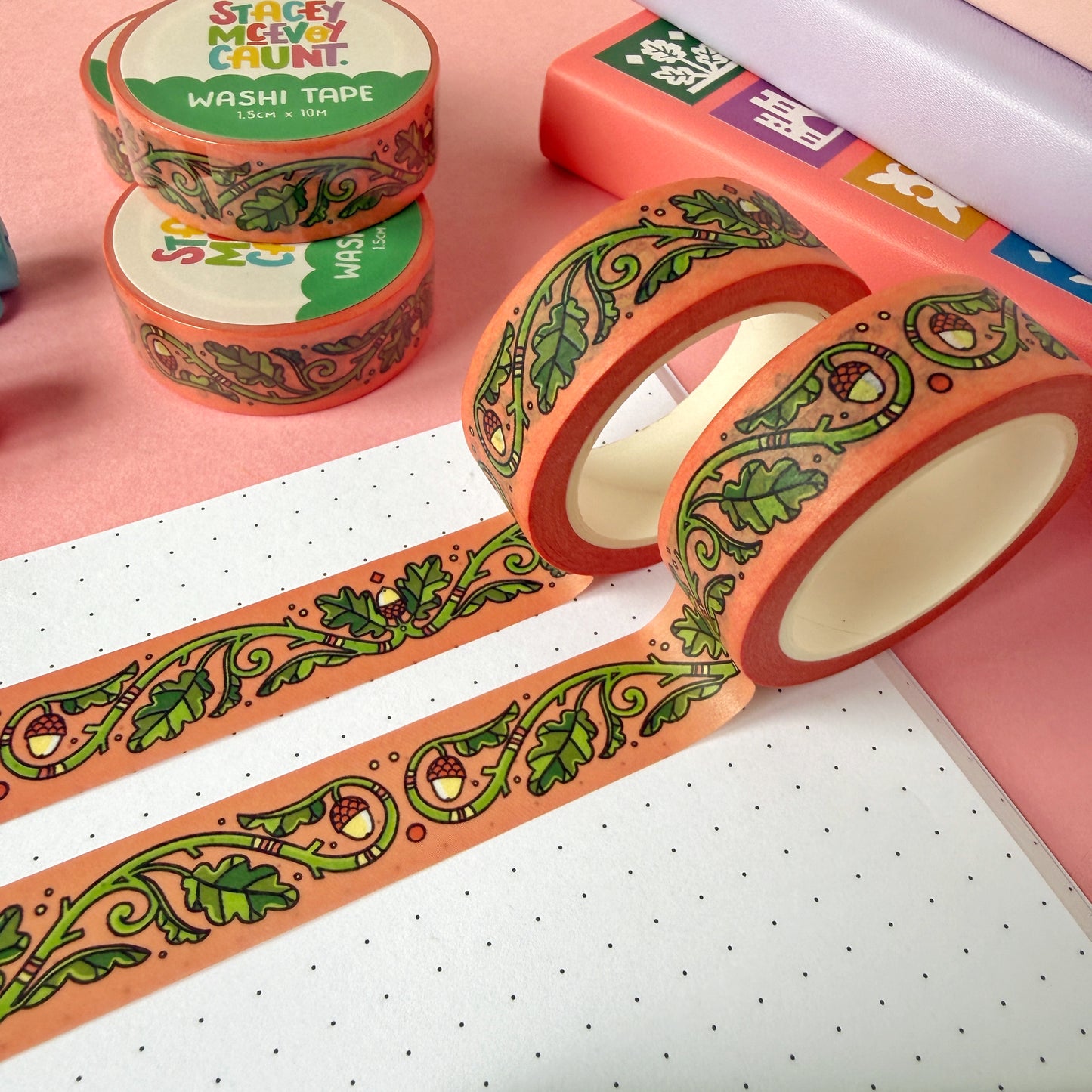 Oak Leaf and Acorn Washi Tape