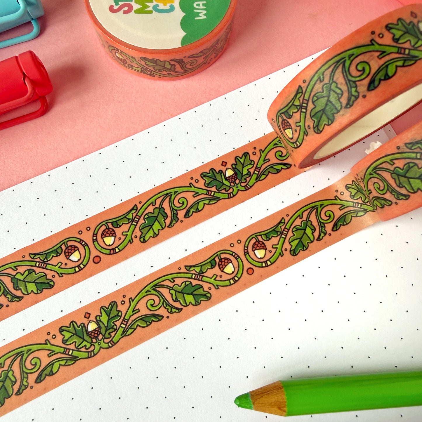 Oak Leaf and Acorn Washi Tape