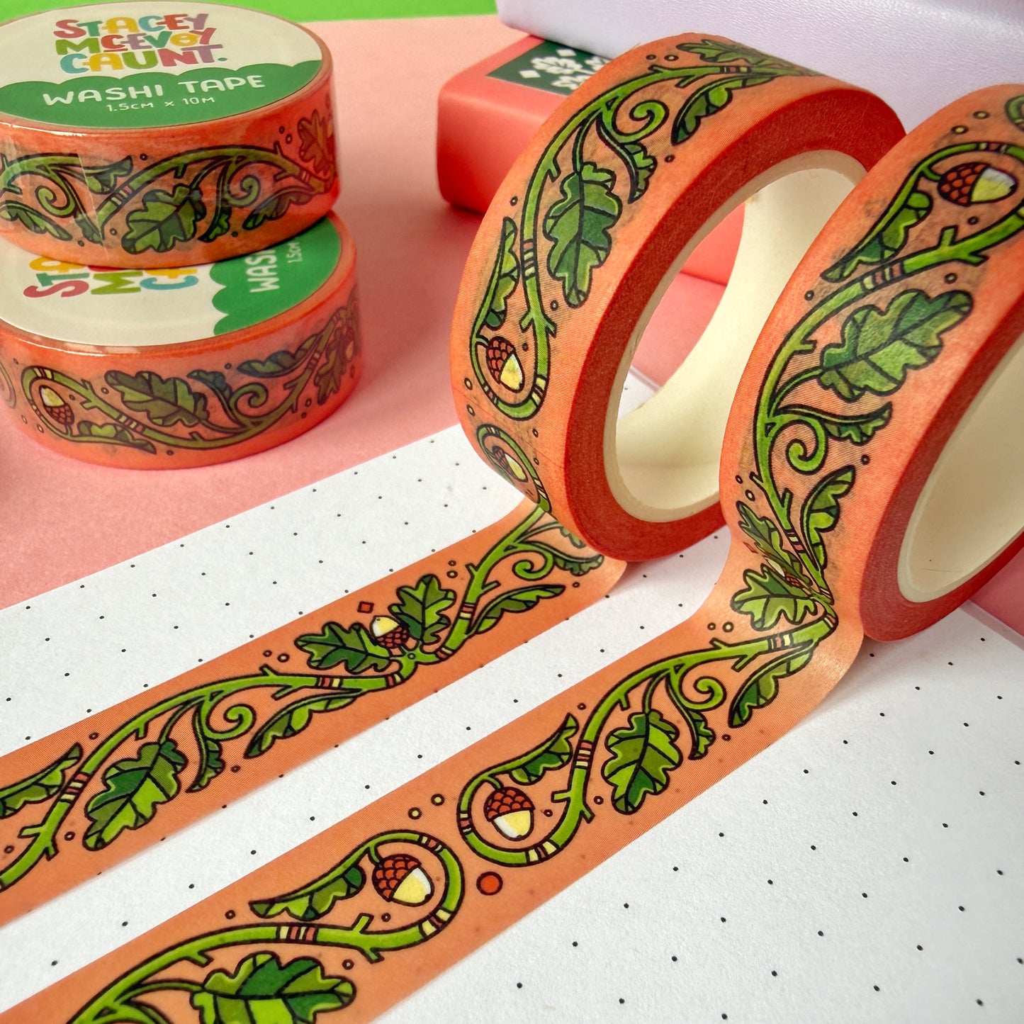 Oak Leaf and Acorn Washi Tape