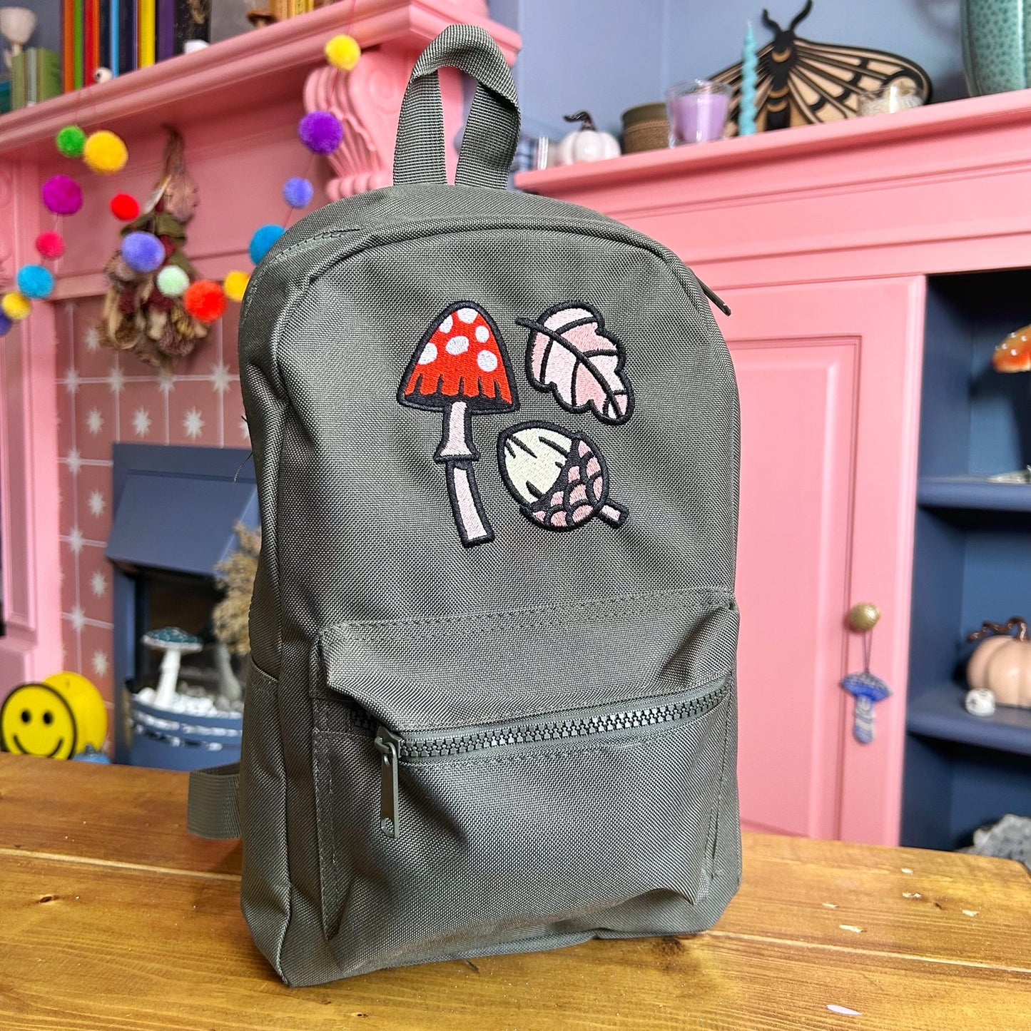 Olive Green Mushroom Backpack